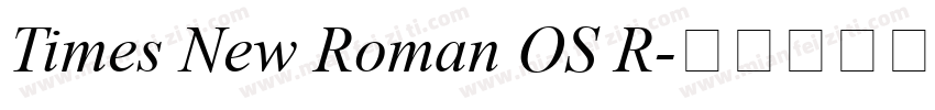 Times New Roman OS R字体转换